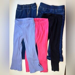 Girls Size 5T Pants Lot – Cat & Jack + Jumping Beans (6 Pieces)